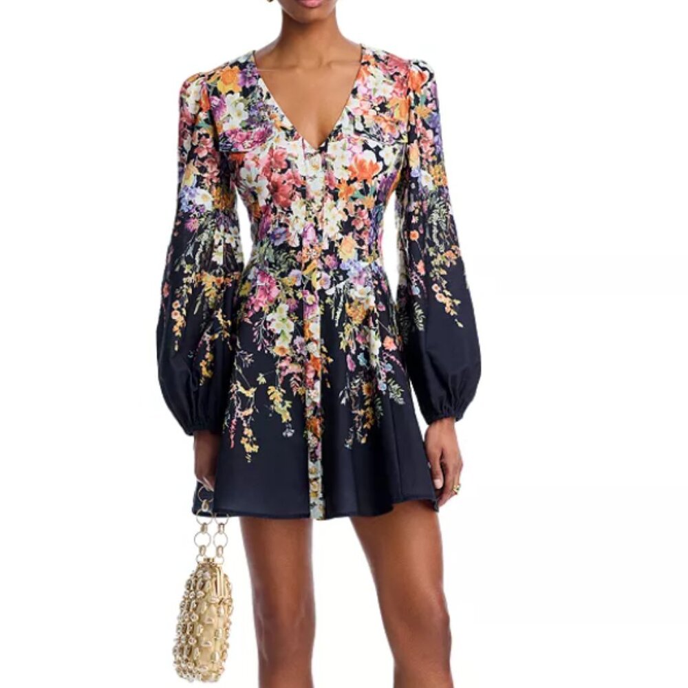 Black/Floral Mini Dress - Bloomingdale's Exclusive NWT - Size XL - Fits like 12